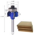 thumbnail image 2 of HUGFEGWE 4 Teeth R3 Industry Grade Carbide Roundover Router Bit, 1/4 Inch Shank Corner Rounding Curved Edge Forming Trimming Cutter Woodworking Milling Cutting Tool, 7/64 Inch Radius CA919-68089, 2 of 8