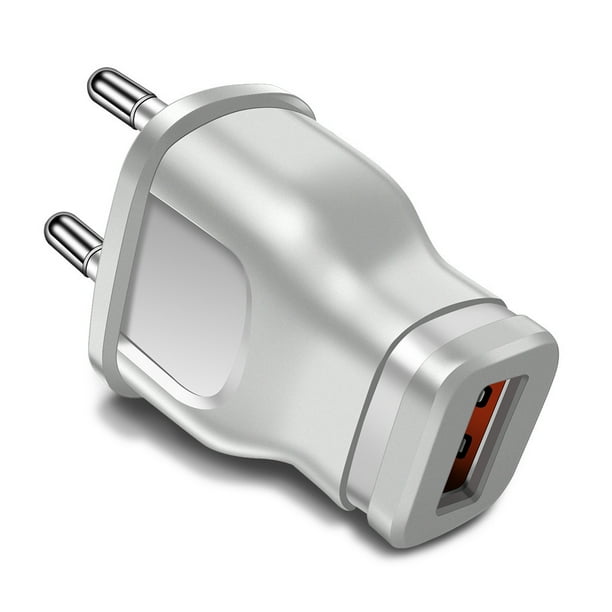 Cargador de teléfono móvil con puerto USB integrado de 1 A y 5 W, cabezal de carga de viaje para teléfono inteligente