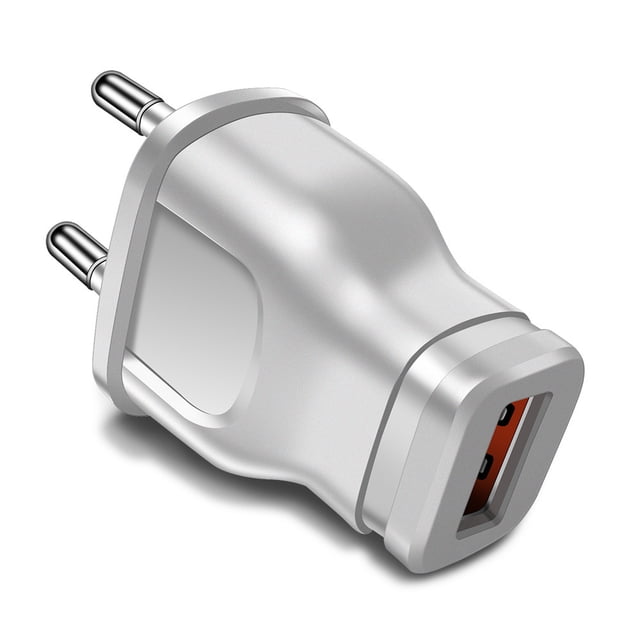 Cargador de teléfono móvil con puerto USB integrado de 1 A y 5 W, cabezal de carga de viaje para teléfono inteligente