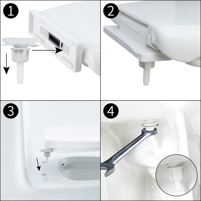 Luxury White Quick Release Soft Close Toilet Seat Top Fix Easy Clean  Bathroom WC