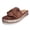 Brown, variant on Platform Sandals for Women Espadrilles Summer Comfortable Slip on Slides Open Toe Bow Beach Flat Shoes for Travel Black 8