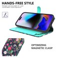 thumbnail image 6 of CoverON For Apple iPhone 16 Pro Max Wallet Case, RFID Blocking Vegan Leather 6x Card Slot Holder Cover Flip Folio Phone Pouch, Navy Flower, 6 of 7