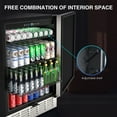 thumbnail image 6 of Rocita Outdoor Refrigerator 24'' Built-in Freestanding Compressor Beverage Fridge Refrigerator for Home/RV, Under counter Fridge Stainless Steel with Removable Shelves, 6 of 9