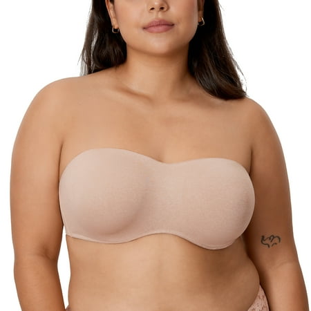 DELIMIRA Women s Seamless Strapless Bra for Large Bust Underwire Minimizer Multiway Bra