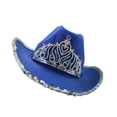 thumbnail image 4 of Disfraz de para Halloween Sombrero Vaquero para Mujer niñas disfraz accesorios festivo decoraciones,azul Sunnimix Sombrero de vaquero, 4 of 8