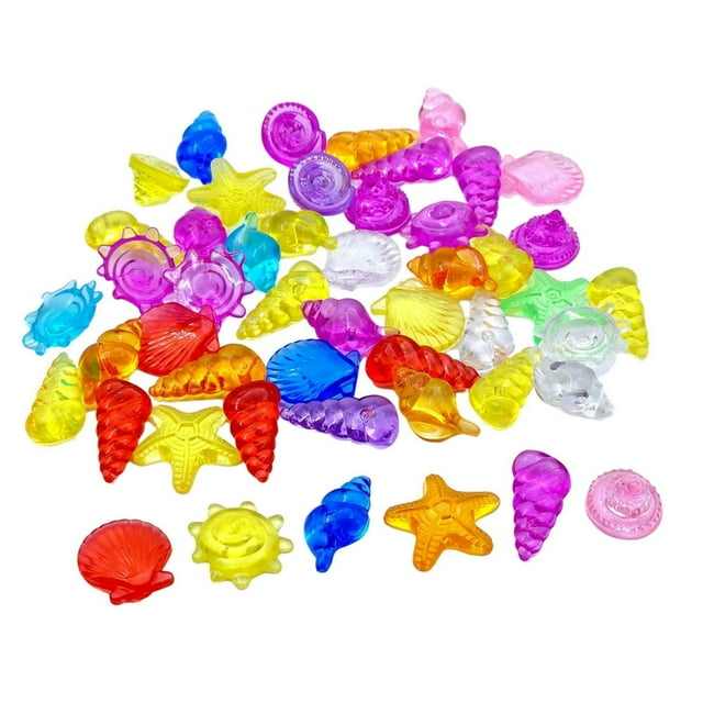 Simulated Small Animals Sea Animal Adventure Acrylic Mini Ducks Gems Set for Beach Scavenger Hunts Party Decoration