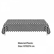 Checkered Race Car Party Black White Checkered Flag Tablecloth Road Tablecloth Racetrack TableCover Racing Birthday Party Decor