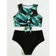 thumbnail image 3 of Gibobby Trajes de Baño para Mujer Estampado de cintura El traje de baño Ropa de playa Traje de baño Push Mujer Bikinis Bikini Hojas Trajes de baño altos (Verde de menta,XL), 3 of 4