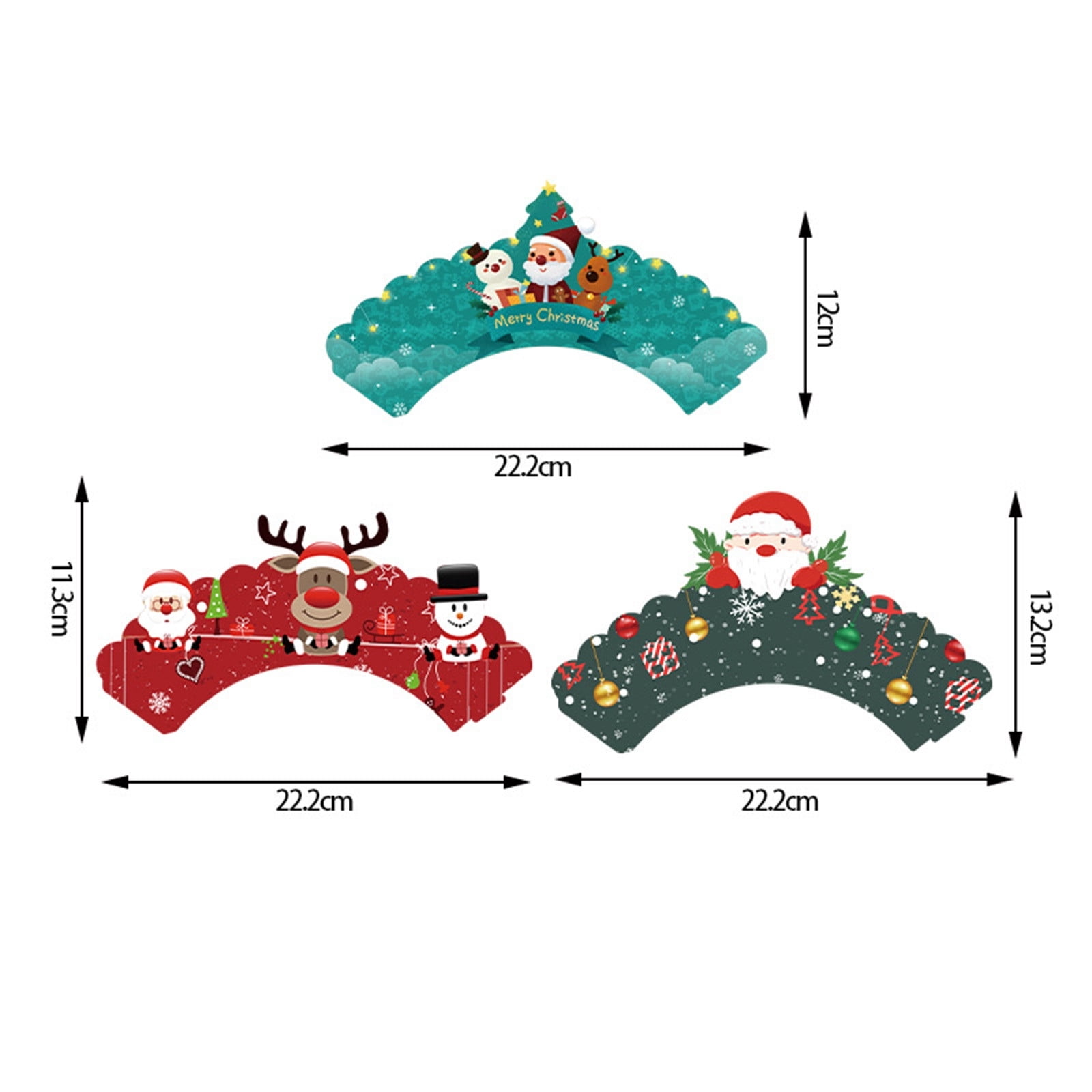 Décorations De Noël Pour Gâteaux - Bonhommes De Neige Et Sapins En Sucre - Mélange Coloré Pour Cupcakes, Cookies Et Pâtisseries Festives