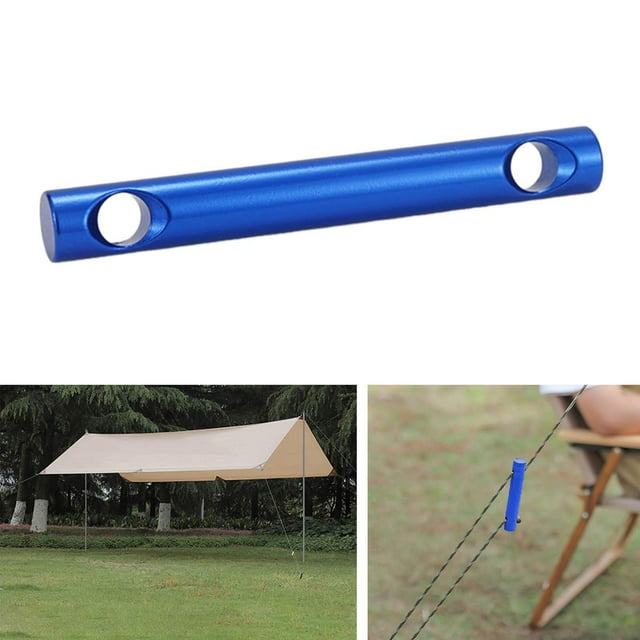 Hebilla de ajuste de cuerda de viento perfecl tensor de cordón de doble agujero para tienda de campaña hamaca Azul