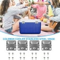 thumbnail image 3 of 2PACK Cooler Stainless Steel Hinges with Screws Set,Cooler Hinges Replacement for Coleman Parts Stainless Coolers,Ice Chest U2V0, 3 of 6