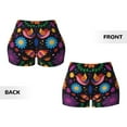 thumbnail image 3 of Sikiie Colorful Floral2 Print Workout Shorts Women Scrunch Butt Gym Shorts Seamless High Waist Tummy Control Yoga Biker Athletic Shorts, 3 of 5