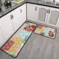thumbnail image 2 of Pioneer Flower Floral Print Pattern Kitchen Rugs Sets Of 2,Anti Fatigue Kitchen Mat Rugs Non Slip Washable,Decorative Kitchen Floor Mats for Kitchen,Sink,Laundry,17"X30"+17"X47", 2 of 7