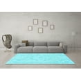 thumbnail image 3 of Ahgly Company Indoor Rectangle Abstract Light Blue Modern Area Rugs, 2' x 4', 3 of 4