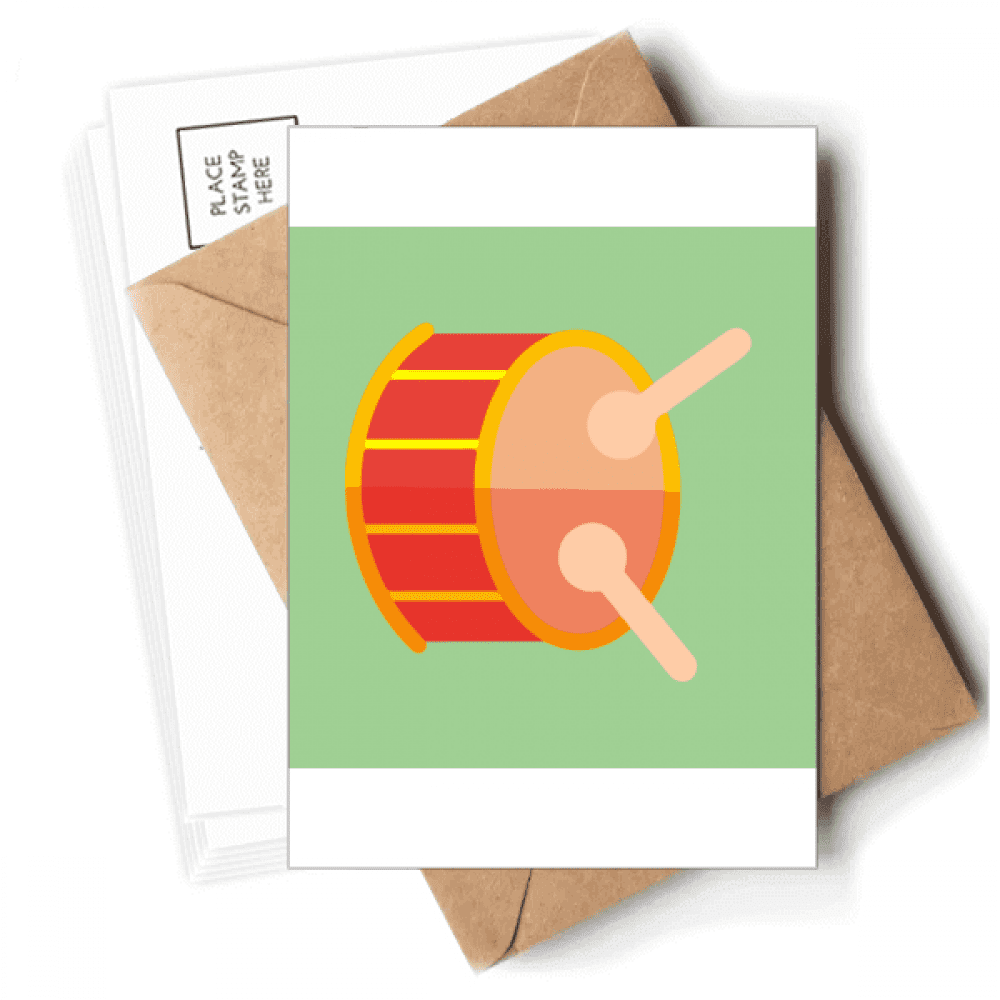 Cartes Postales d'Instruments d'Agitation de Tambour Enveloppes Cartes Vierges pour Envoi