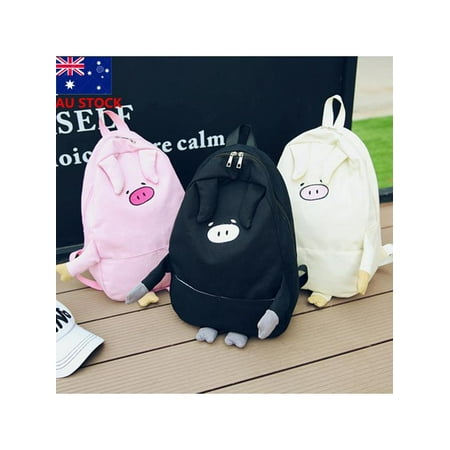 - Meigar Girls Cute Piggy Shoulders Backpack Pig Canvas Bag School Bookbag Rucksack Satchel Shoulder Bag