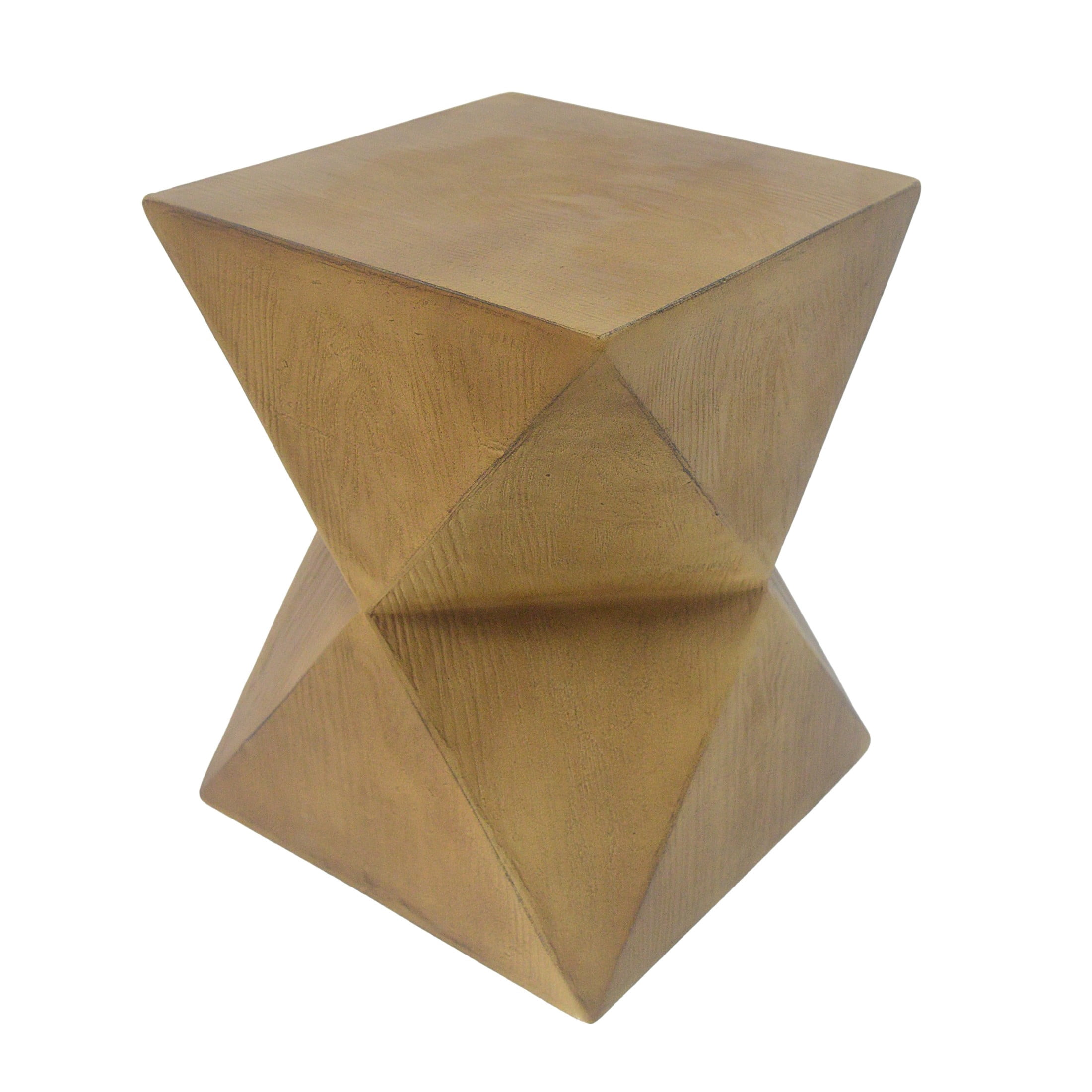Christopher Knight Home 14.25" Modern Lightweight Concrete Prismatic Shape Accent Side Table, Natural