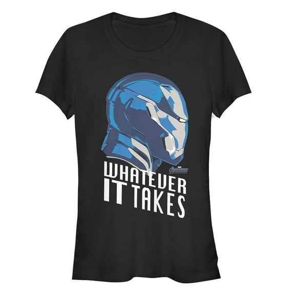 Junior's Marvel Avengers: Endgame Whatever It Takes Stark Profile  Graphic Tee Black Large