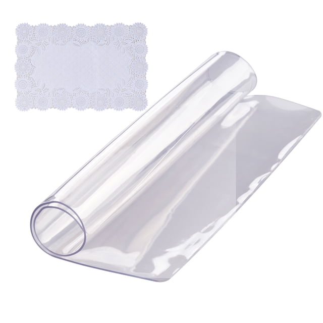 VEVOR - Protector de mesa transparente de 30,5 x 30,5 mm (12 x 12 pulgadas), mantel de plástico PVC de 1,5 mm de grosor, protector de escritorio impermeable para escritorio