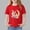 Red, variant on HAOTAGS Girls' Easter Tee (2-13), Cute Graphic Print Round-Neck Short-Sleeve Pullover Top Pink 4-5 Years