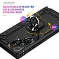 thumbnail image 4 of Samsung Galaxy S22 Ultra Case, Rosebono Hybrid Slim Colorful Armor Cover Case With Adjustable Integrated 360 Degree Rotating Ring Kickstand For Samsung Galaxy S22 Ultra (Black), 4 of 6