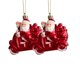 thumbnail image 2 of pstuiky Adornos navideños de muñeco de nieve, colgante pequeño para árbol de Navidad, cabaña de Papá Noel, decoración colgante, suministros de decoración, 2 of 6