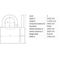 thumbnail image 4 of Abus Keyed Padlock, 19/32 in,Rectangle,Gold 55/30 KD, 4 of 4