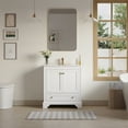 thumbnail image 2 of ANGELES HOME30" White Bathroom Vanity with Ceramic Countertop & Sink, Solid Wood Cabinet with 2 Doors 1 Drawer, Soft Close, Brushed Gold Handles, 2 of 13