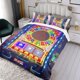 thumbnail image 3 of Piedra, Papel o Tijera Conjunto de sábanas temático, trío de piezas, cómodo y amigable con la piel, diseño único, regalo de decoración para el hogar para familiares, amigos y fans, 90 cm * 190 cm, 3 of 6