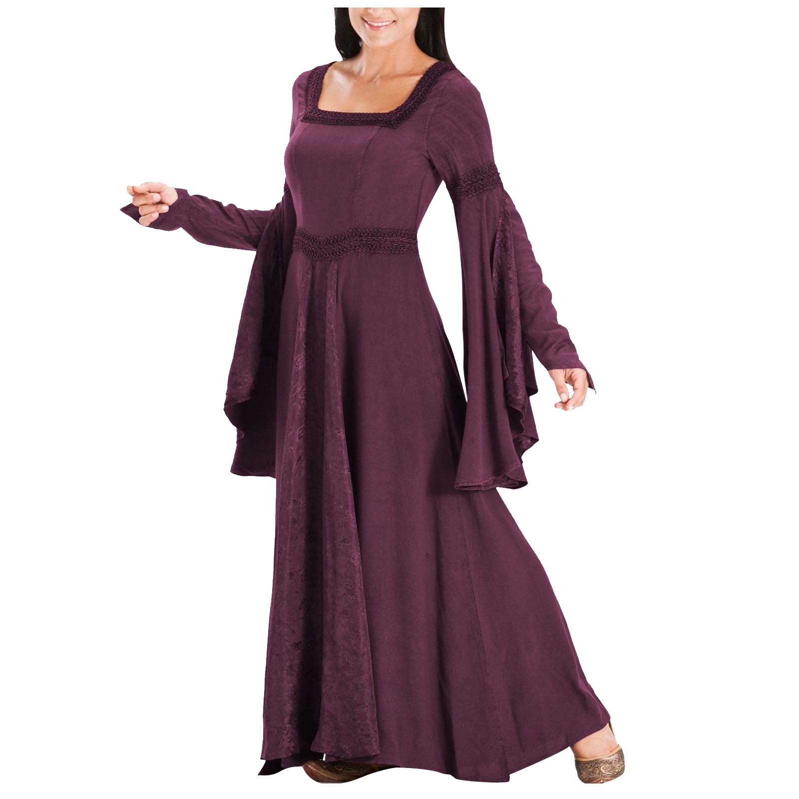 Olyvenn Deals 2023 Trendy Women's Medieval Costume Retro Renaissance