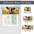 thumbnail image 6 of Funny Cow Curtains Valances for Home Decor Country Farm Animal Farmhouse Western Wildlife Sunflower Window Treatment Valance Curtains for Bathroom 54 by 18 in, 1 Panel, 6 of 6