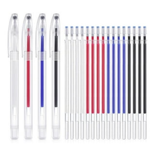 QTQYQJ Erasable Gel Pens - Heat Erase Pens for Fabric,8 Pack Assorted Color Inks Pens & 8 Pen Refill,0.5mm Fine Point Refillable Ball Pen Gel Ink