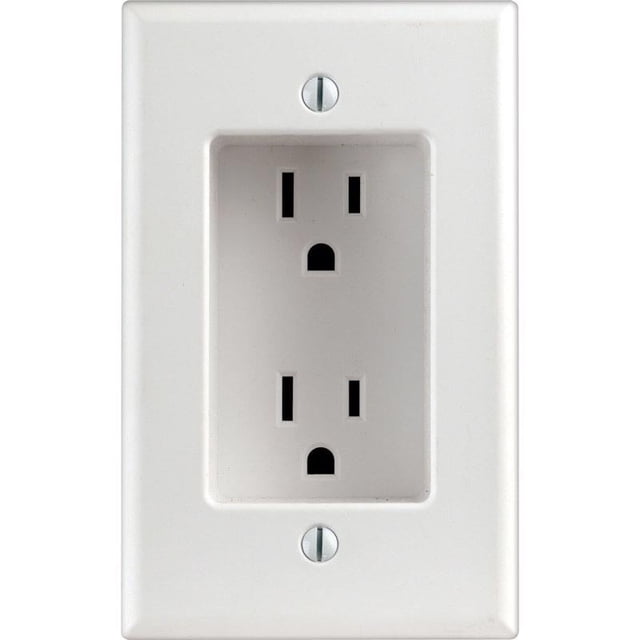 Enchufe Leviton 15A 125V NEMA 5-15R empotrado blanco