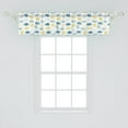 thumbnail image 2 of Ambesonne Scandinavian Valance Pack of 2, Irregular Dotted Forms, 54"X12", Sea Blue White Pale Khaki, 2 of 4