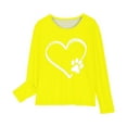 thumbnail image 4 of Lmnyox Crew Neck Shirt for Kids Long Sleeve Heart Print Casual T Shirt Girls Boys Fall Winter Fashion Blouse, 4 of 5