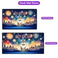 thumbnail image 5 of Happy New Year with Manx Fireworks Holiday Xmas Winter 2025 Desk Mat Full Keyboard Mouse Pad Cat Lover Kitten Owner Gifts Large Mousepad - 00025, 5 of 5