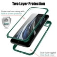 thumbnail image 2 of Dteck iPhone SE 2020 Case, Dual Layer Full Body Shockproof Protection Case Double Sides Tempered Glass Cover Flexible TPU Bumper For iPhone SE 2020 / iPhone 7 / iPhone 8, Deep Green, 2 of 9