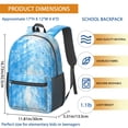 thumbnail image 4 of 17 Inch Lightweight Backpack,PVC Waterproof Oxford Fabric, Ergonomically Designed, with Large Capacity, Frozen Aesthetic Pattern, 4 of 5