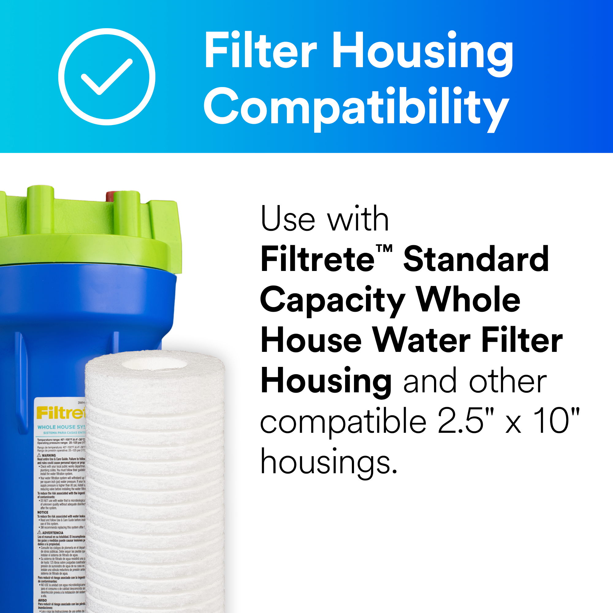 Filtrete™ Standard Capacity Whole House Grooved Replacement Water Filter 4WH-STDGR-F02 - image 3 of 9