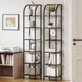 thumbnail image 2 of Hzuaneri Bookshelf Narrow Bookcase, Tall Storage Rack with Steel Frame, Display Standing Shelf Unit, Skinny Book Shelf for Study Living Room Home Office, Industrial Style, 6-Tier Black, 2 of 8