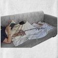 thumbnail image 6 of Occult Soft Flannel Fleece Throw Blanket, Boho Elements with Feather and Rocky Mountain Arrow Design, Cozy Plush for Indoor and Outdoor Use, 70" x 90", Sepia Blue, by Ambesonne, 6 of 6