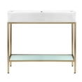 thumbnail image 2 of Pierre 40 Single, Freestanding, Open Shelf, Gold Metal Frame Bathroom Vanity, 2 of 12