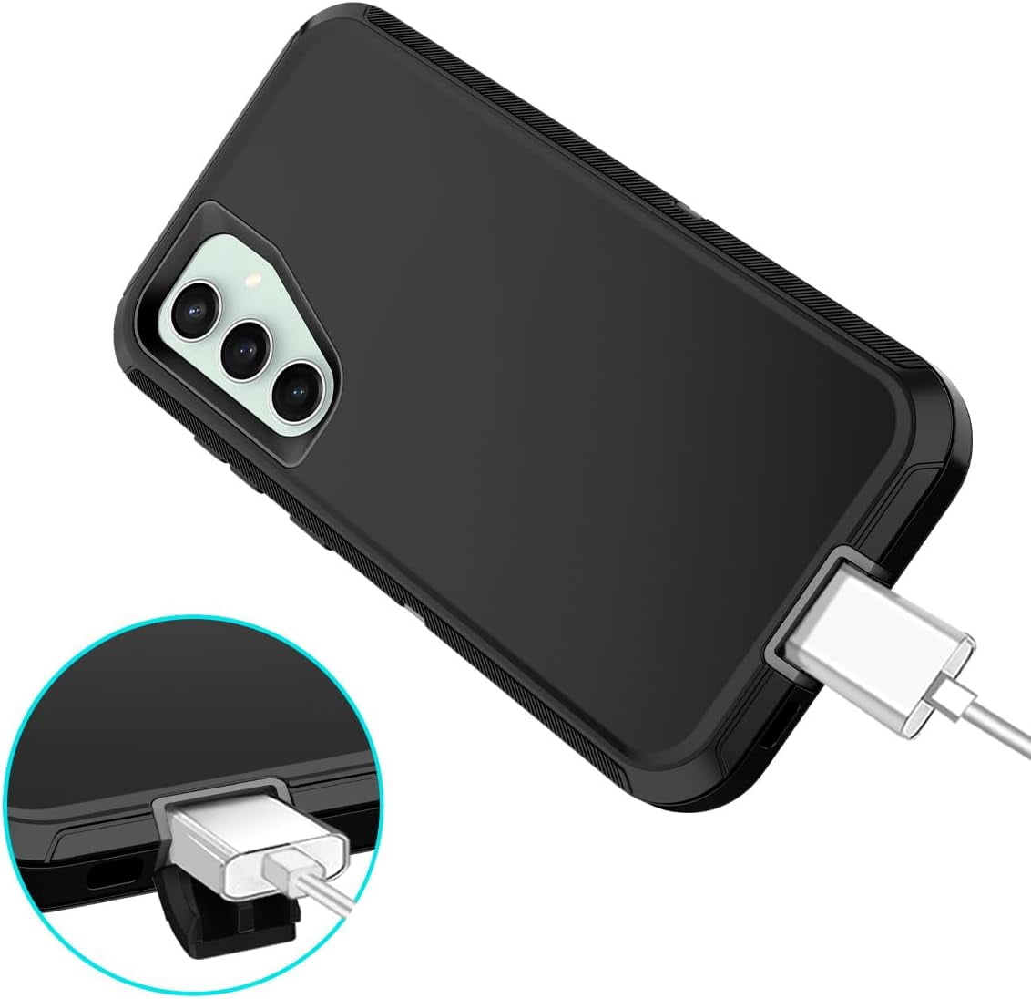 Designed for Samsung Galaxy S21 Heavy Duty Case, Triple Layer Protection Shockproof Dropproof Dustproof Anti-Scratch Phone Case Cover for Samsung Galaxy S21,Black