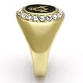 thumbnail image 4 of Luxe Jewelry Designs Men's Gold IP Stainless Steel Masonic Ring with Clear Crystals and Black Epoxy, 4 of 4