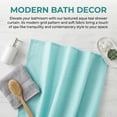 thumbnail image 7 of REGALWOVEN Plaid Textured Shower Curtain Sets, Modern Weighted Bath Curtain with 12 Hooks for Bathroom, Hotel Decor Light Blue 71"W x 71"L, 7 of 7