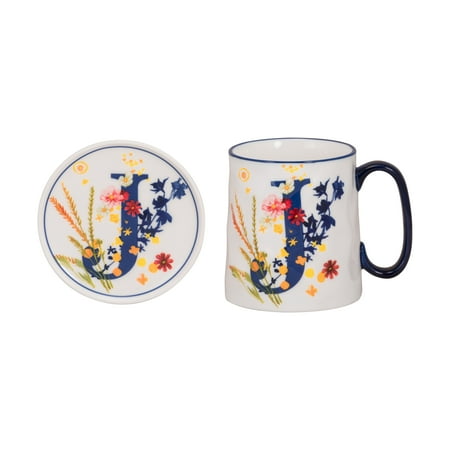 bella initial mug coaster set walmart com