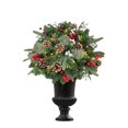 thumbnail image 5 of Christmas Holiday Planter Filler, Battery Operated Pre-Lit Artificial Christmas Trees with LED Lights, Outdoor Pathway Christmas Tree with Red Berries Pine Cones for Porch Driveway Yard Garden Decor, 5 of 9