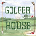 thumbnail image 2 of Reed, Tara 15x15 Gold Ornate Wood Framed with Double Matting Museum Art Print Titled - Golf Days IV-Golfer House, 2 of 4