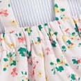 thumbnail image 6 of TOWED22 Toddler Baby Girl Floral Print Overalls Shorts with Pocket Suspender Trousers Cute Summer Clothing Outfit with Headband(Pink,18-24 M), 6 of 9