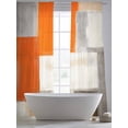 thumbnail image 3 of Gray Orange Paint Sheer Curtains 108 inches Long 2 Panels Set Abstract Mottled Oil Painting Texture Tiers Sheers Rod Pocket Small Window Short Curtains for Kitchen Cafe, Each 52" W x 108" L, 3 of 7